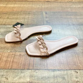 Mix It Blush Clear Strap Sandals NWT- Size 7