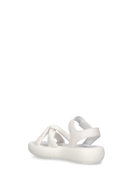 MM6 Maison Margiela   Logo print faux leather strap sandals 