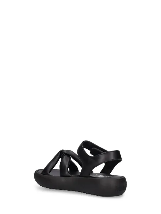 MM6 Maison Margiela   Logo print faux leather strap sandals 