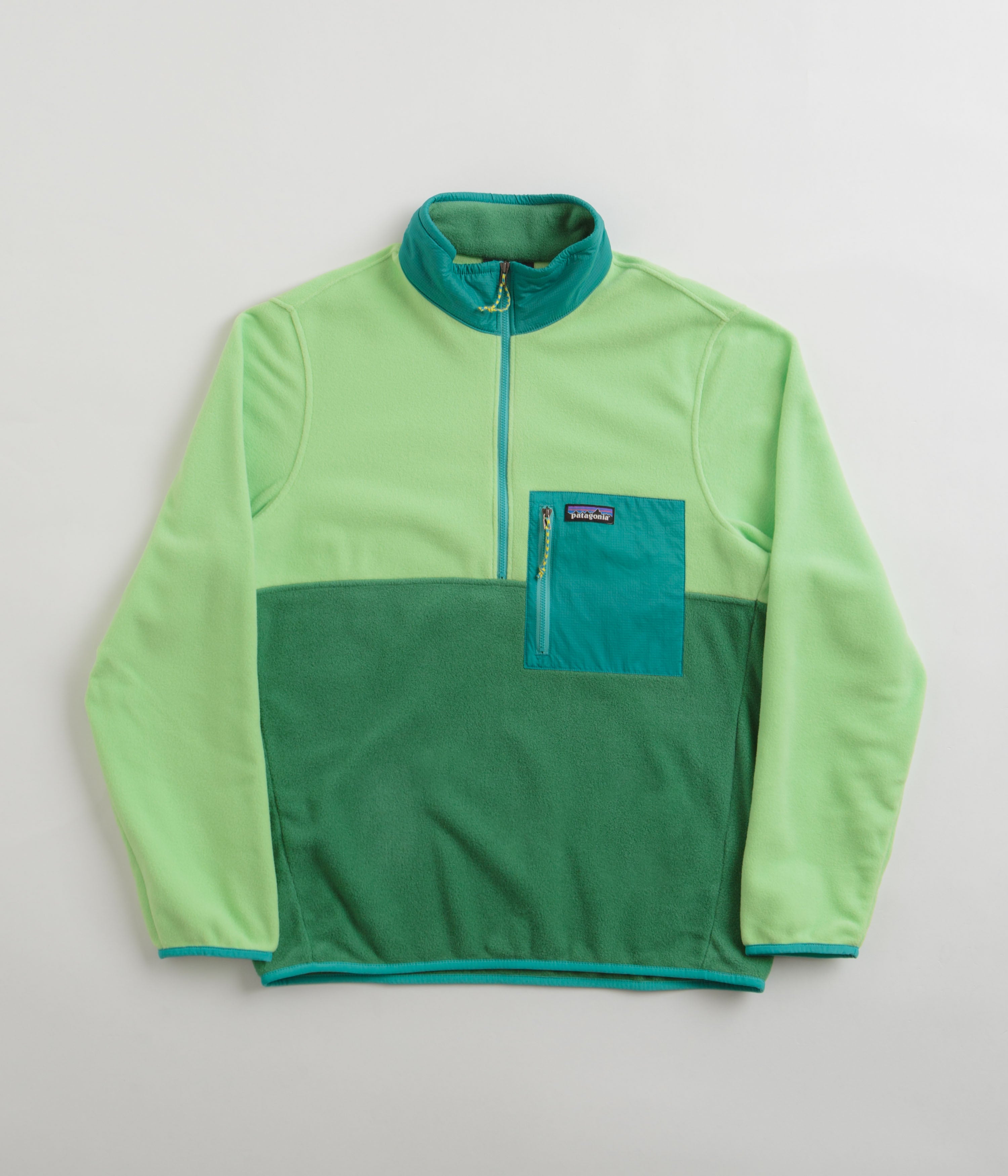 Patagonia Microdini 1/2 Zip Pullover Fleece - Gather Green