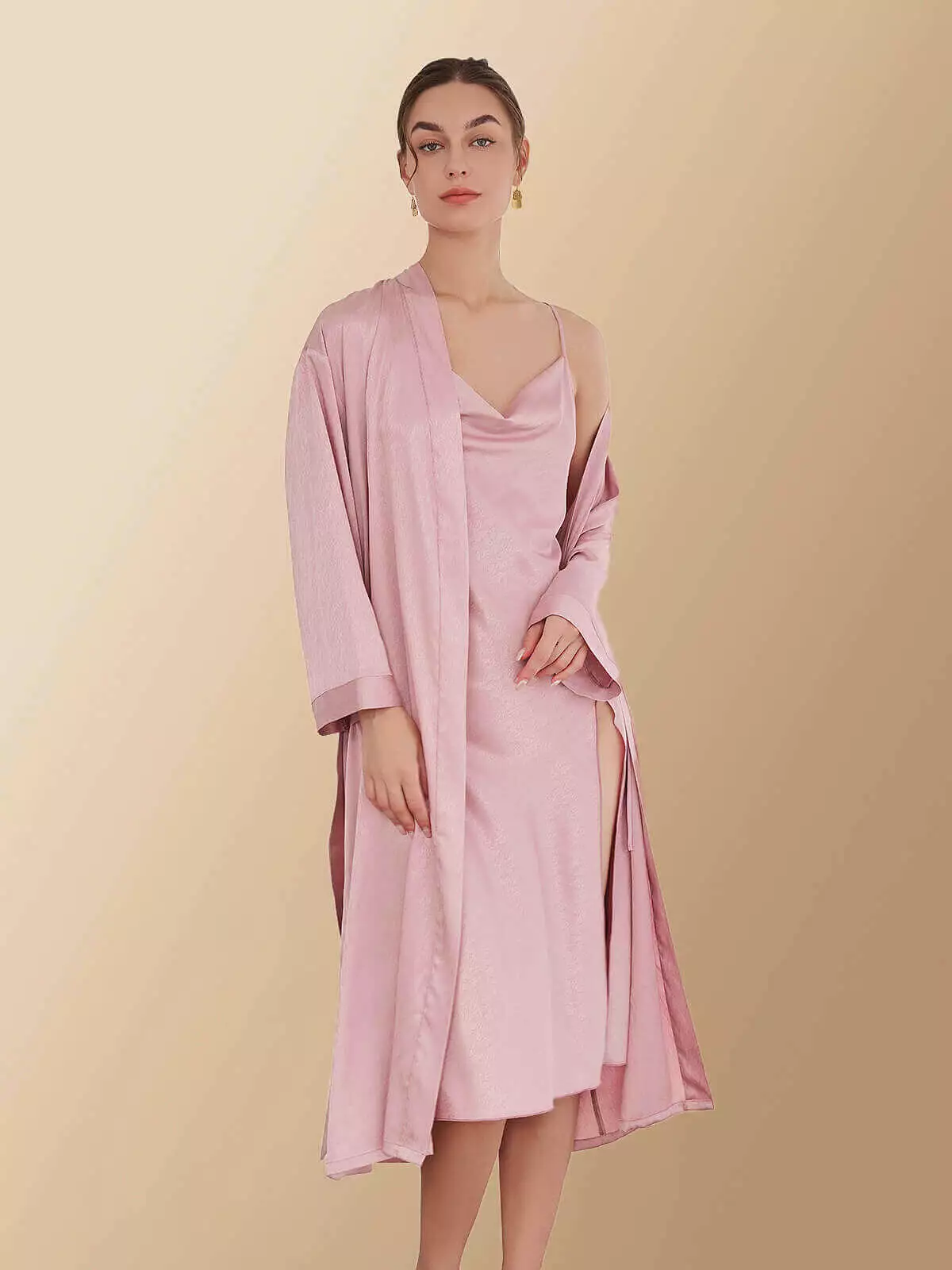 Pink Robe Dress Set