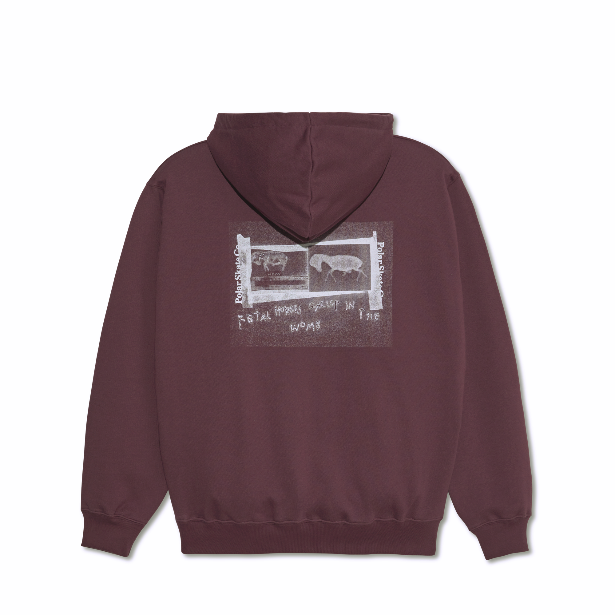 Polar Dave Hoodie Beautiful Horses Plum