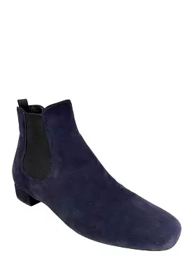 Prada Dark Blue Suede Chelsea Boots Size 7.5