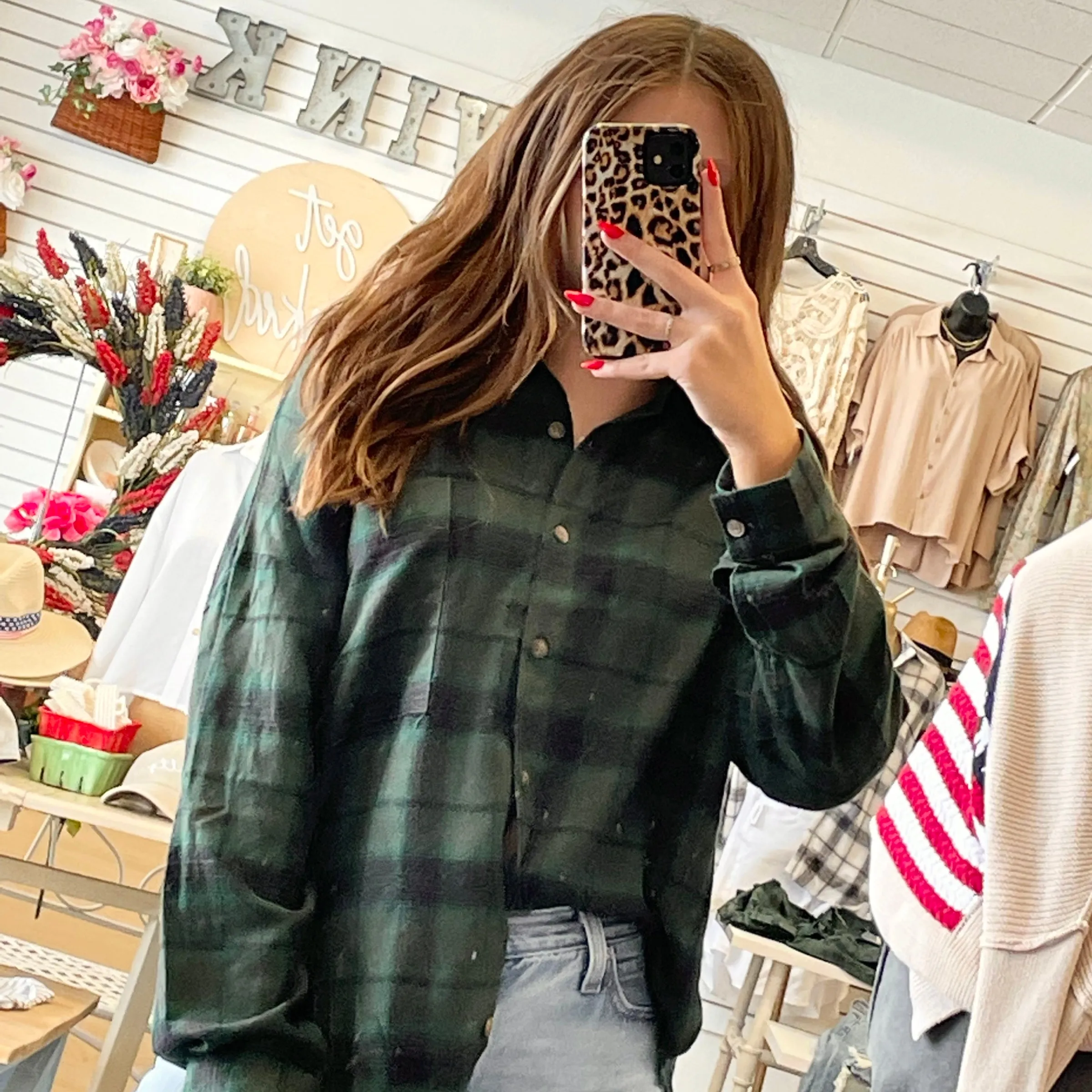 Pulling It Together Light Weight Flannel Top