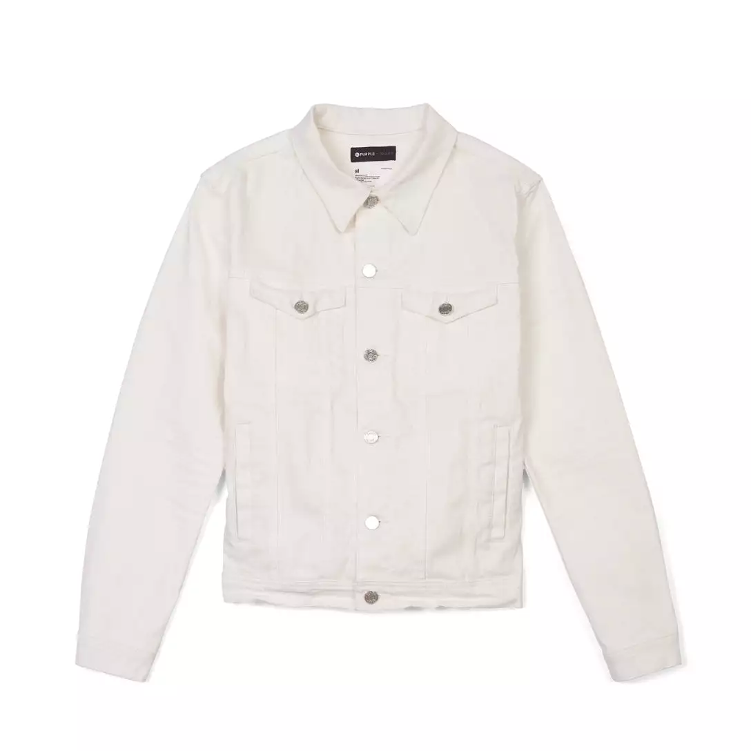 Purple Brand Monogram White Film Denim Jacket