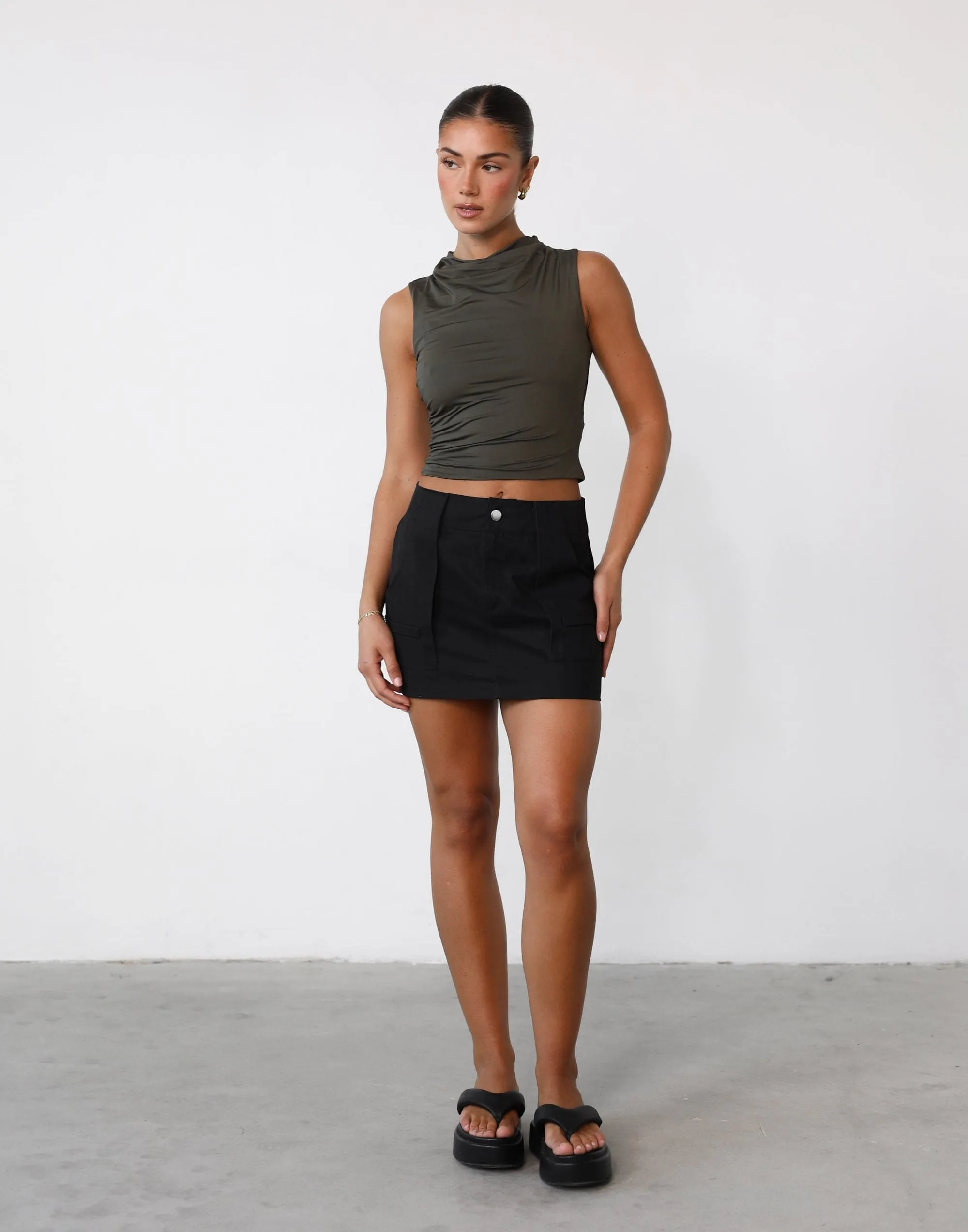 Remember This Mini Skirt (Charcoal)