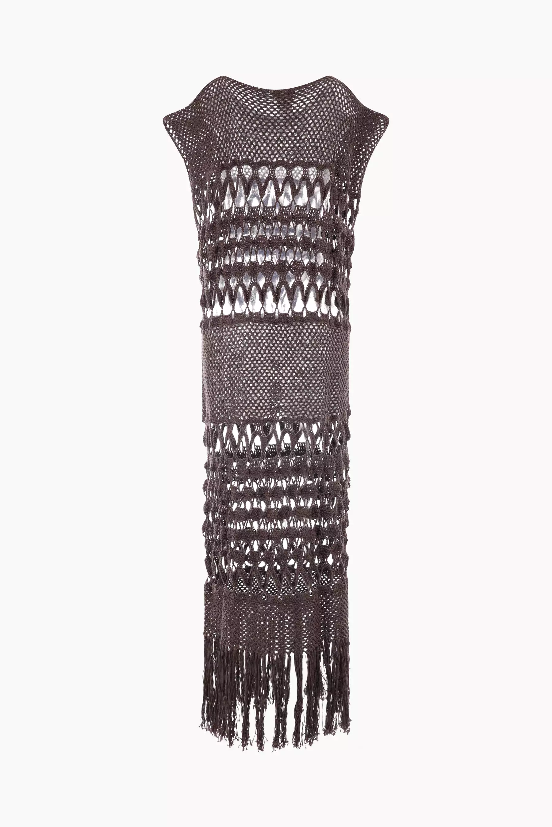 Rete macramé oversized sleeveless dress