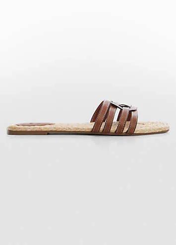 Solange Contrast Strap Sandals by Mango | Look Again