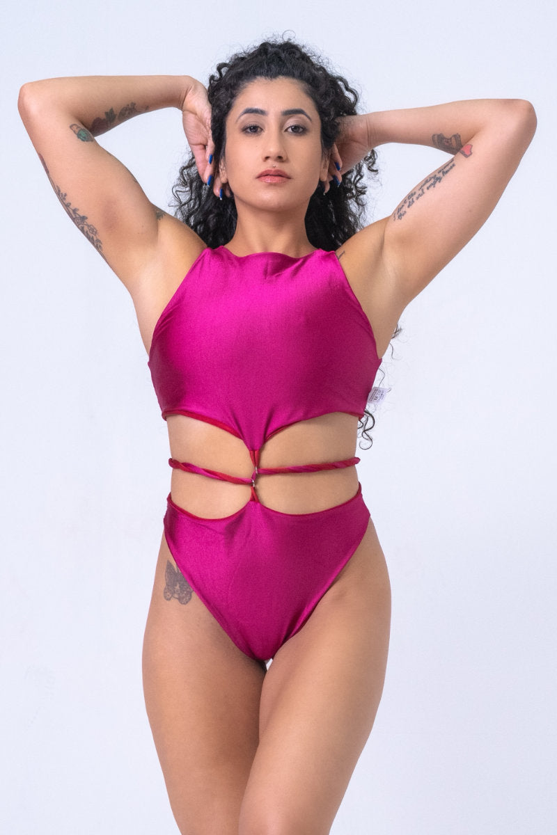 Sorte Infinity Bodysuit - Reversible Poppy Red/Raspberry