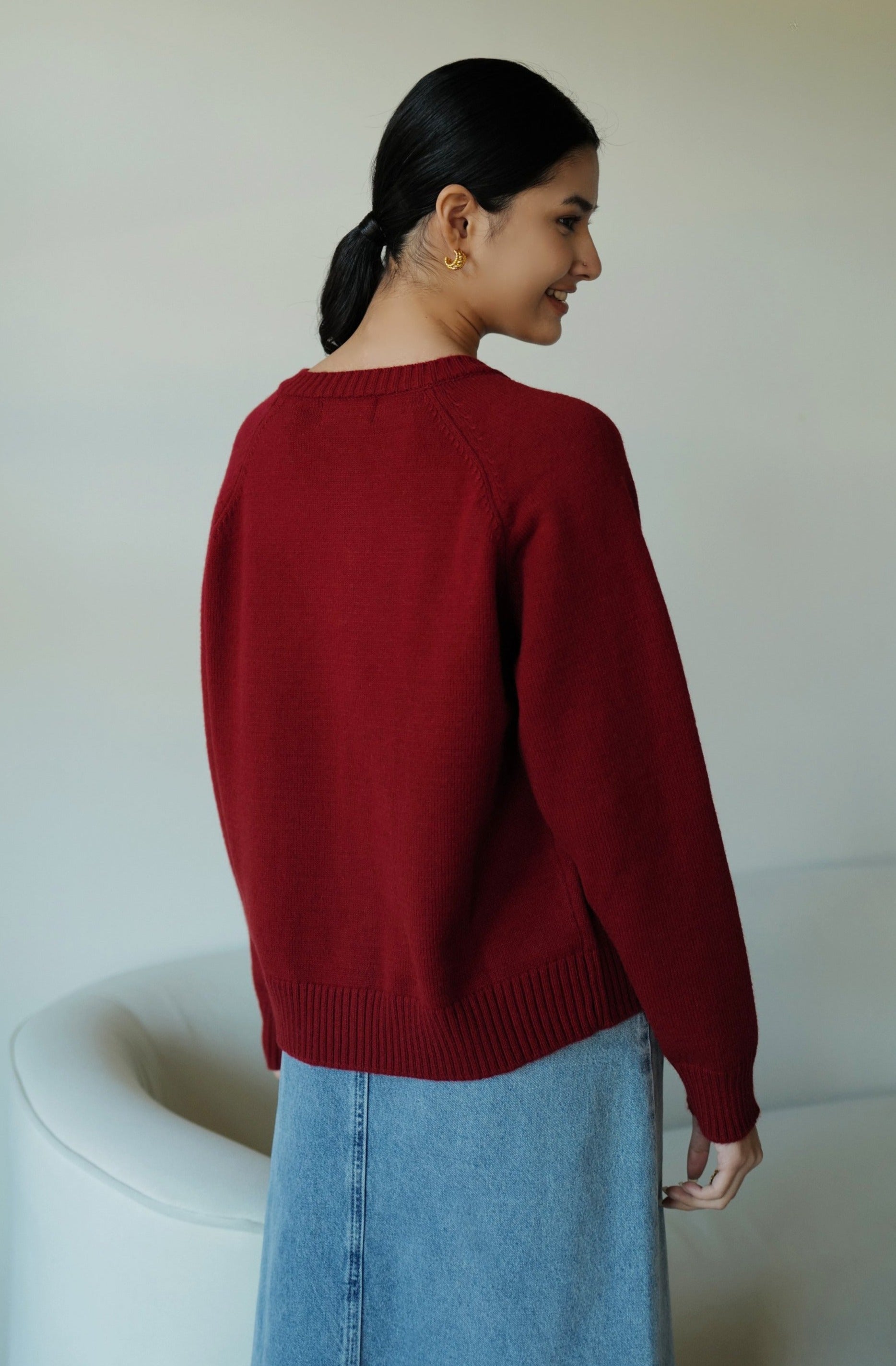 Stay cozy cardigan in burgundy