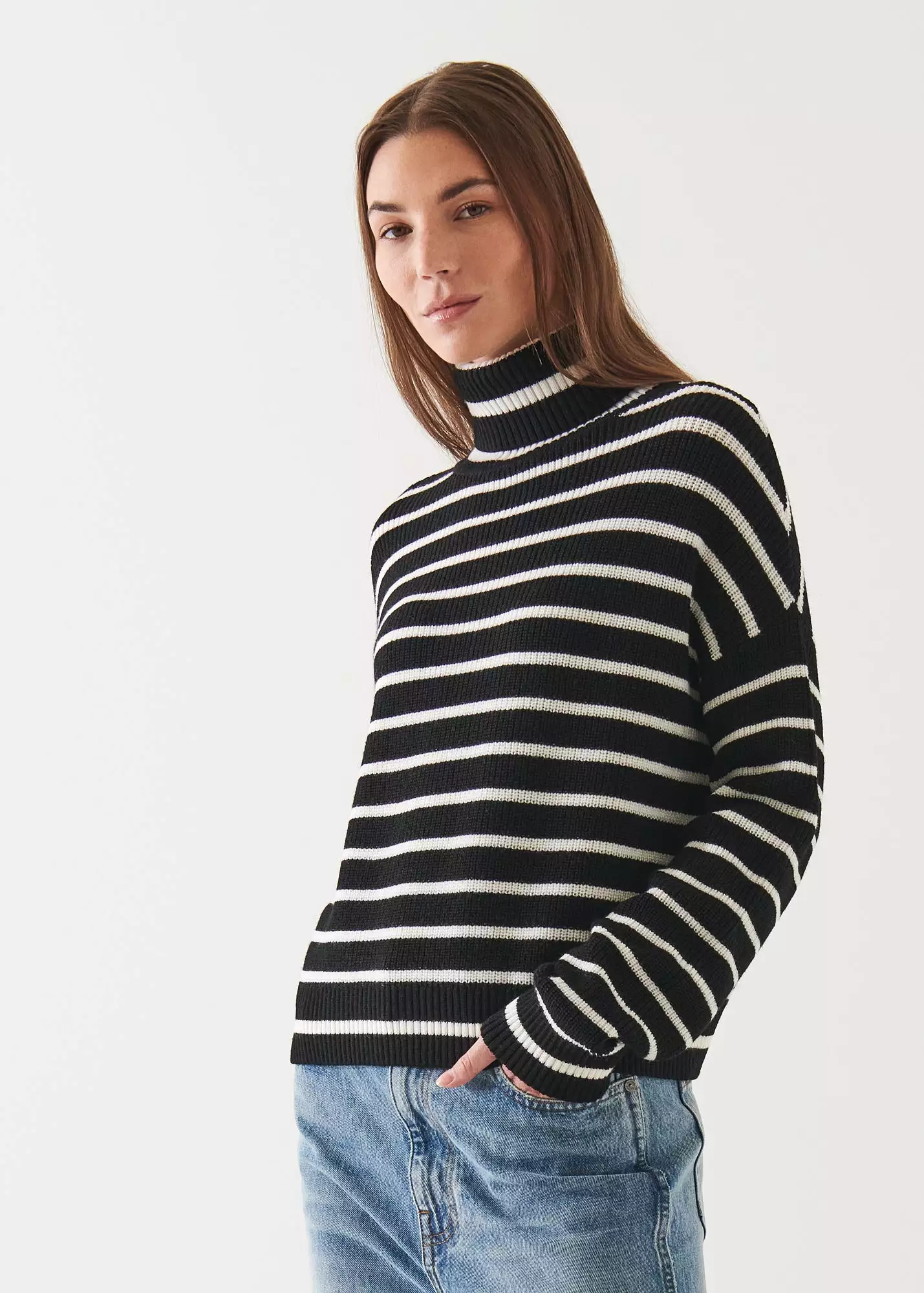 STRIPED TURTLENECK