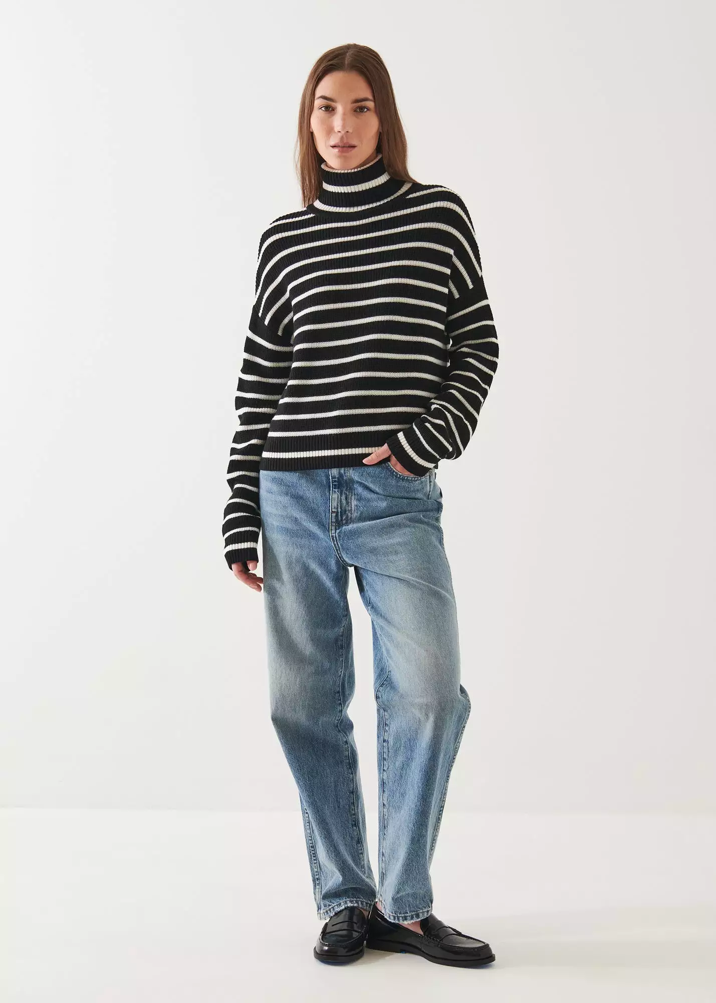 STRIPED TURTLENECK