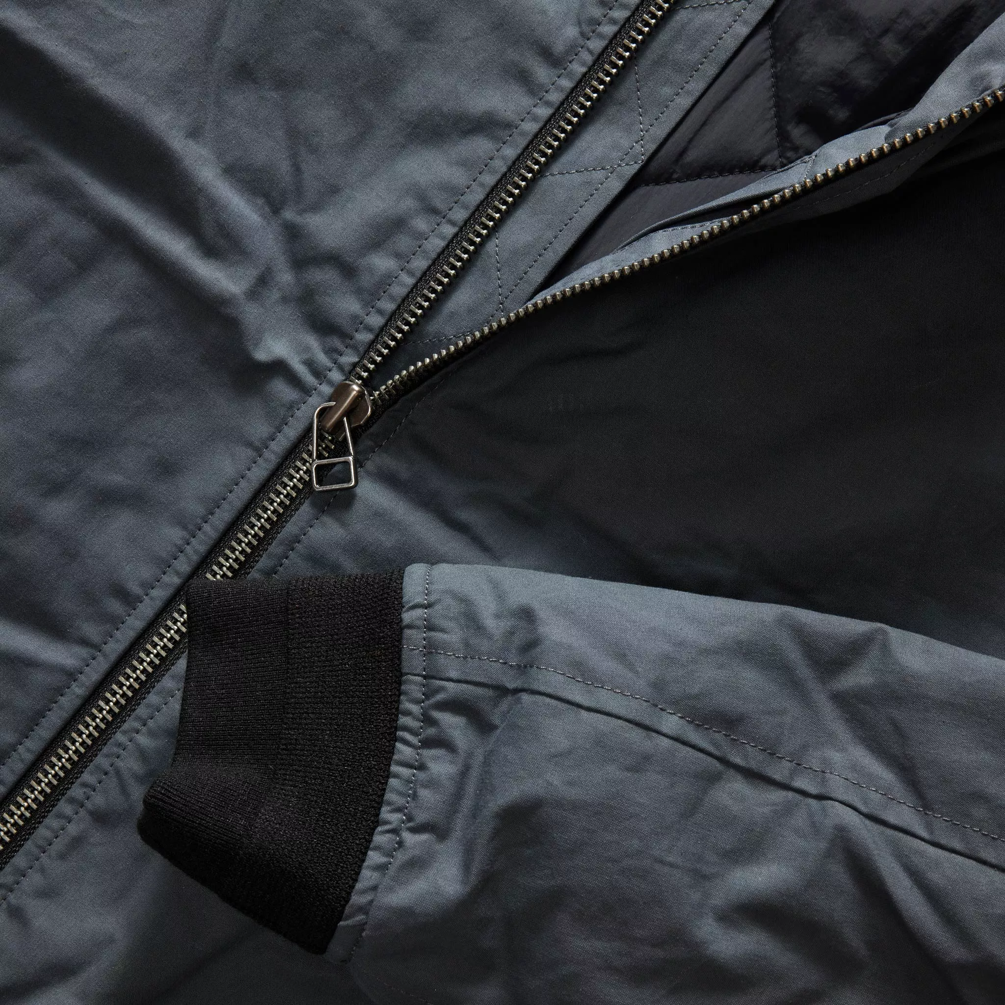 The Bomber Jacket in Charcoal Dry Wax