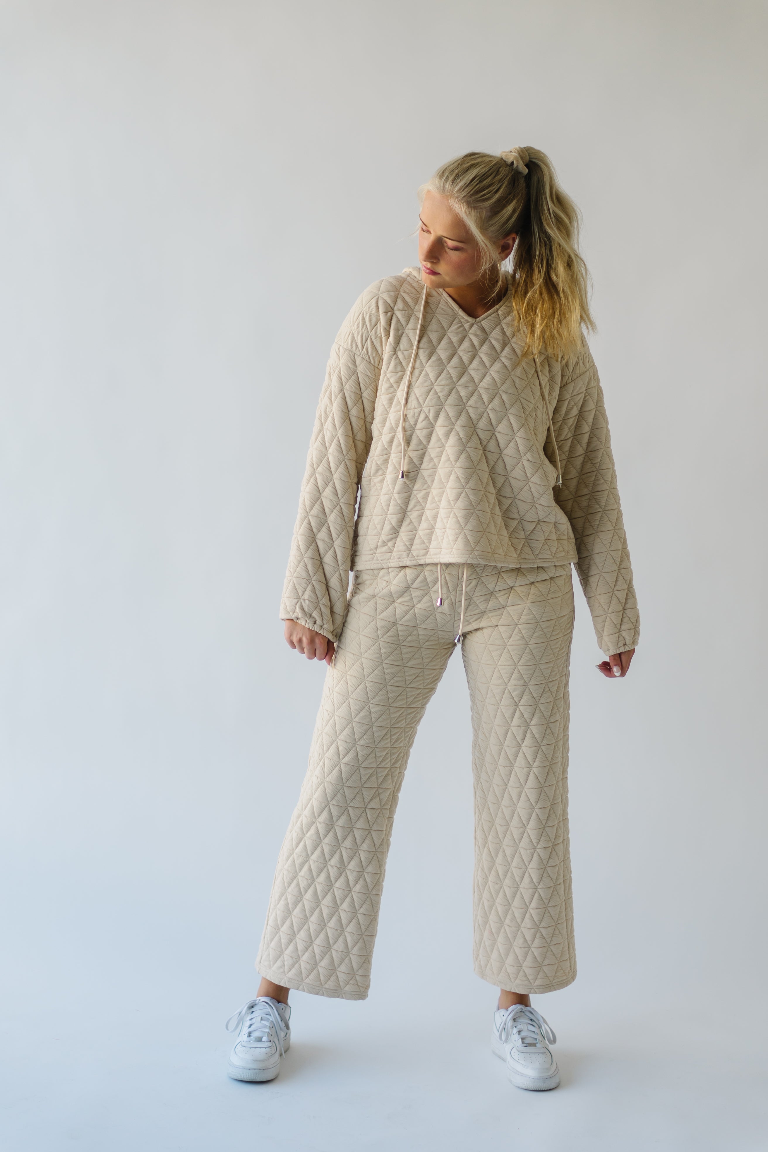 The Metter Textured Pullover in Sand