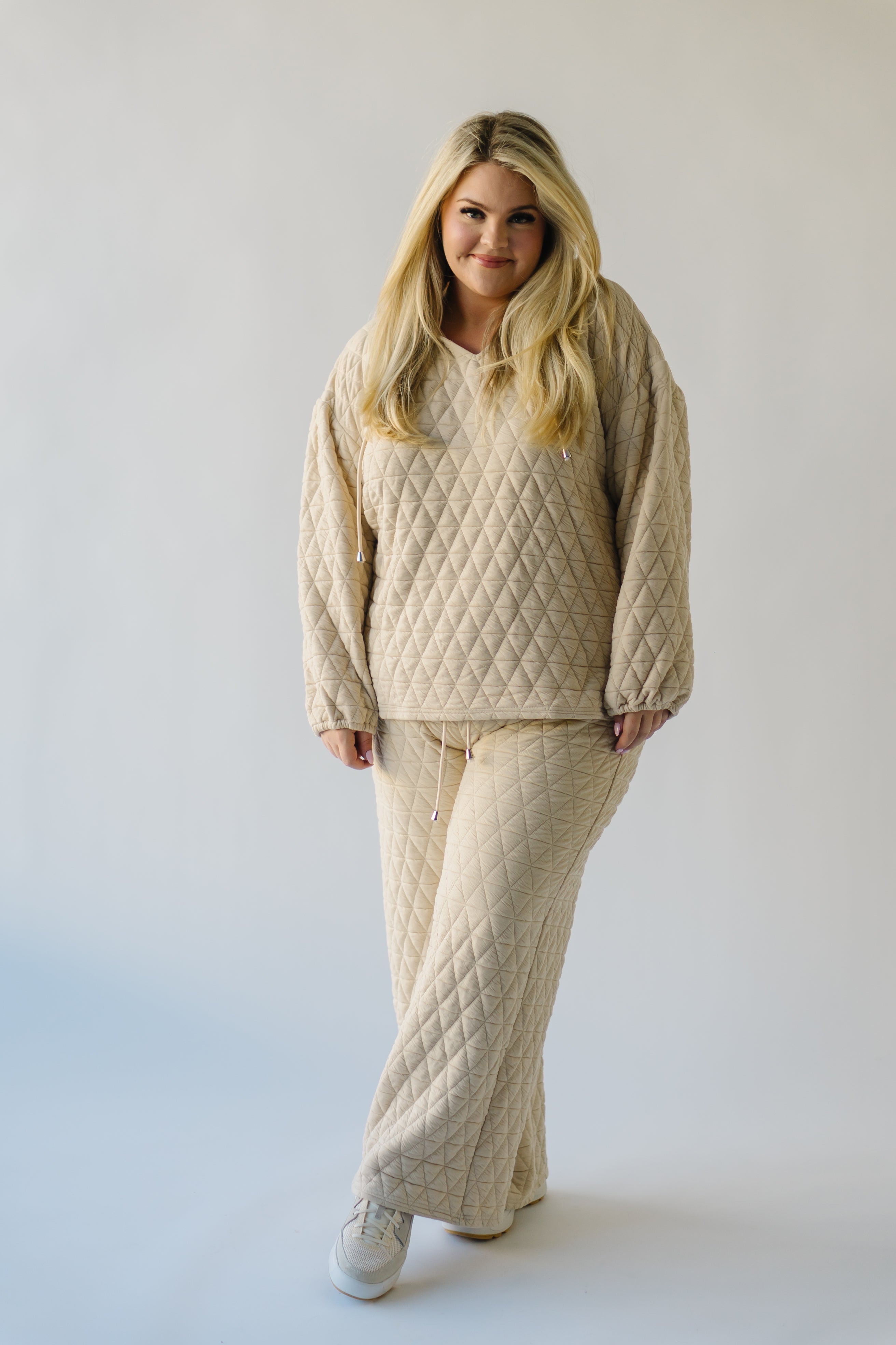 The Metter Textured Pullover in Sand