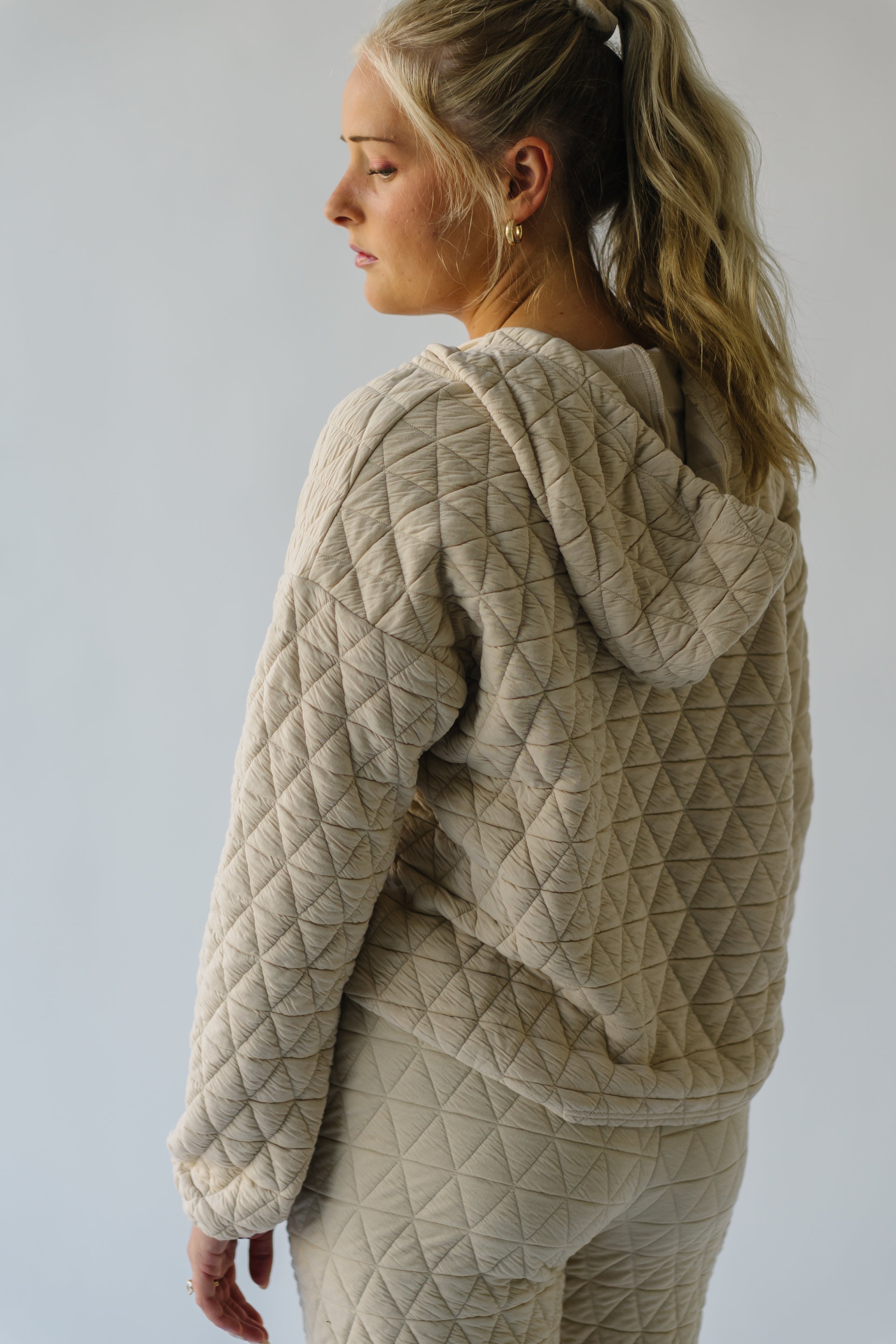 The Metter Textured Pullover in Sand