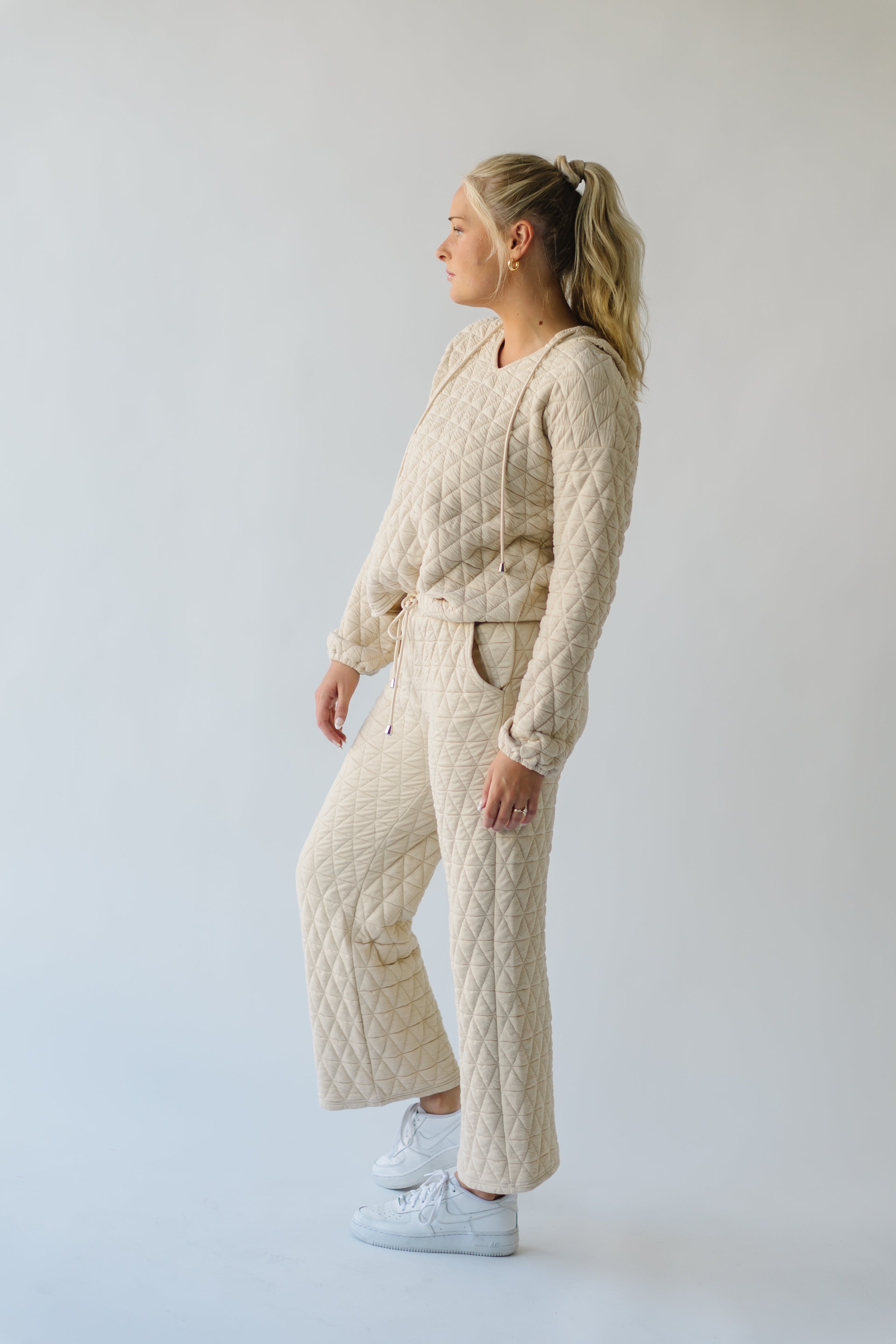 The Metter Textured Pullover in Sand