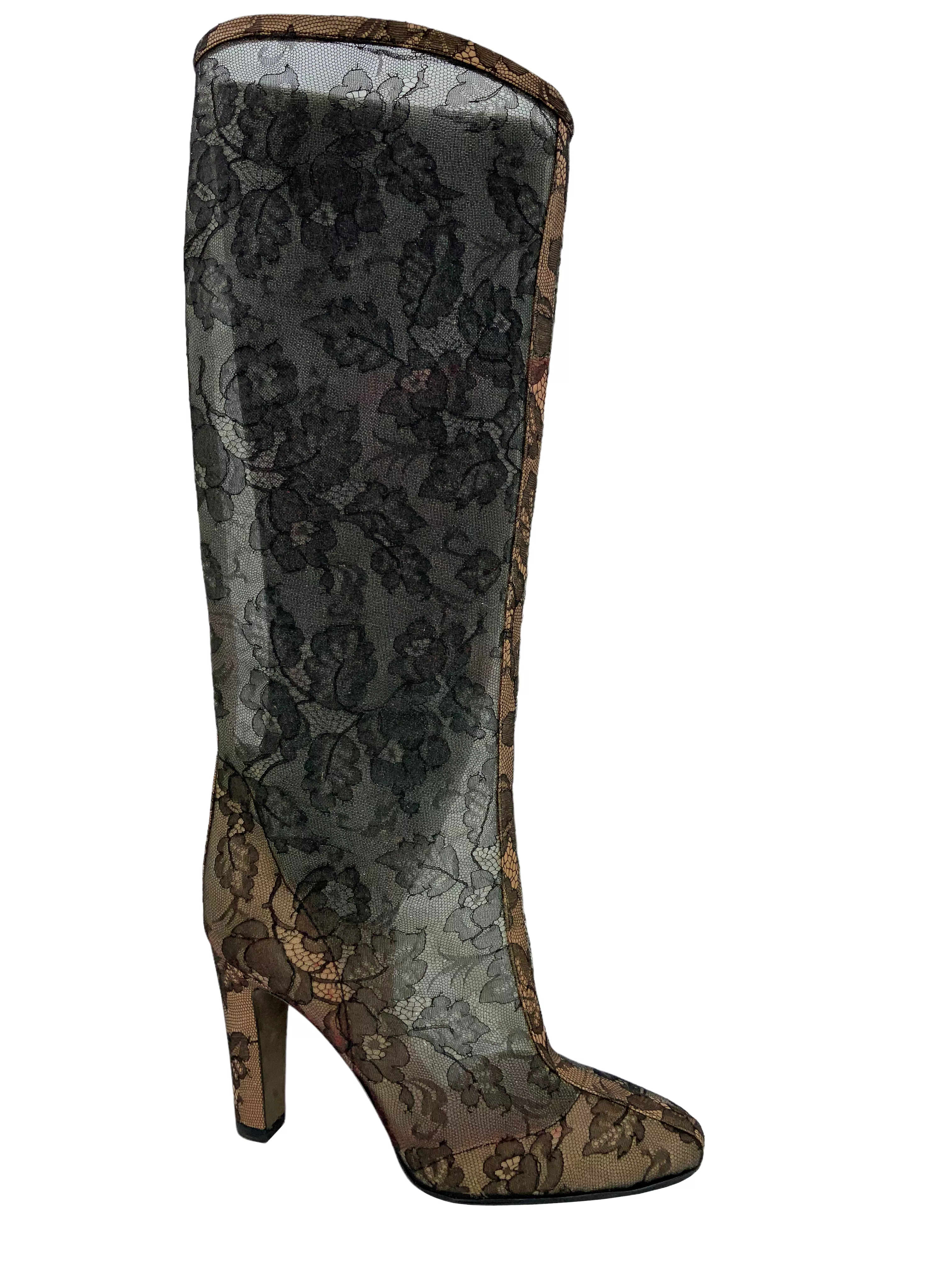 Valentino Garavani Lace Tall Knee High Boots Size 11