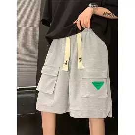 Waffle fashion half loose casual sports trendy pants