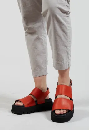 Wide Strap Sandals in Gasoline Zucca