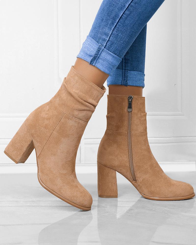 Zipper Ankle Boots