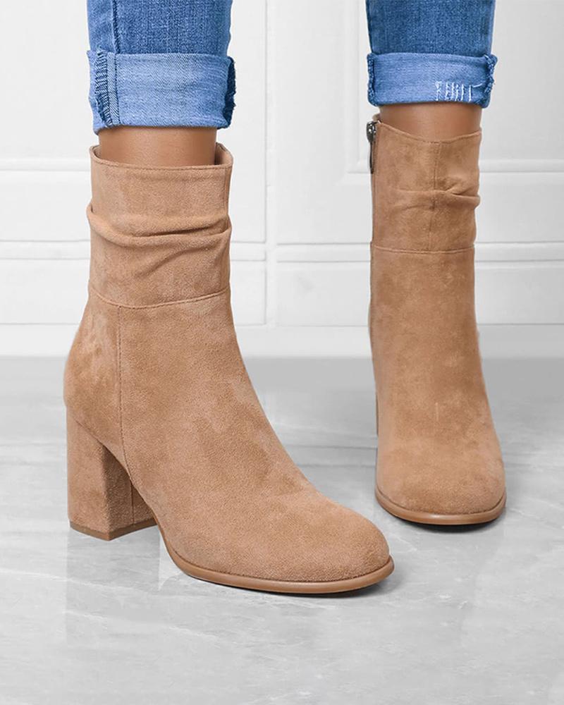 Zipper Ankle Boots